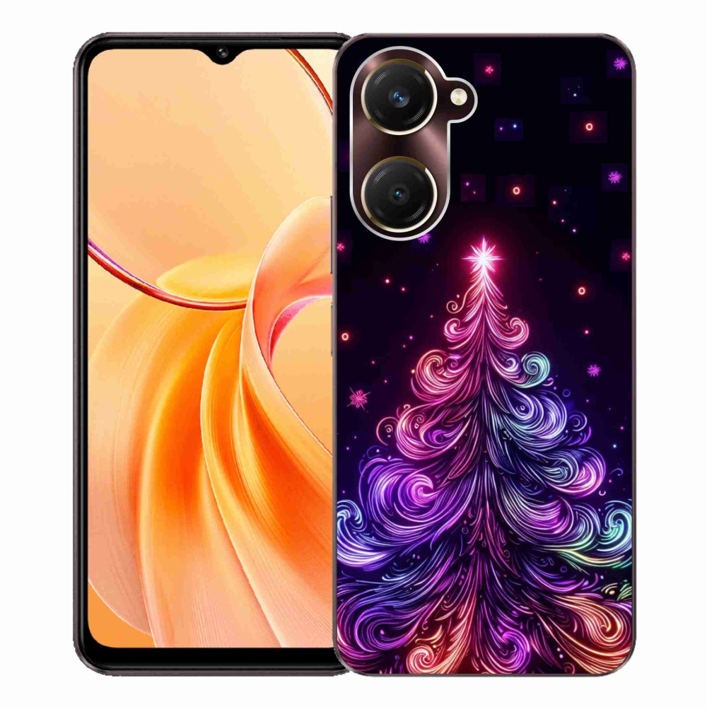 Gél borítás mmCase a Vivo Y28s 5G-hez - neon karácsonyfa 1