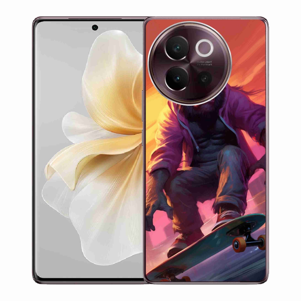 Gélburkolat mmCase a Vivo V40 Lite 5G-hez - gorilla a gördeszkán
