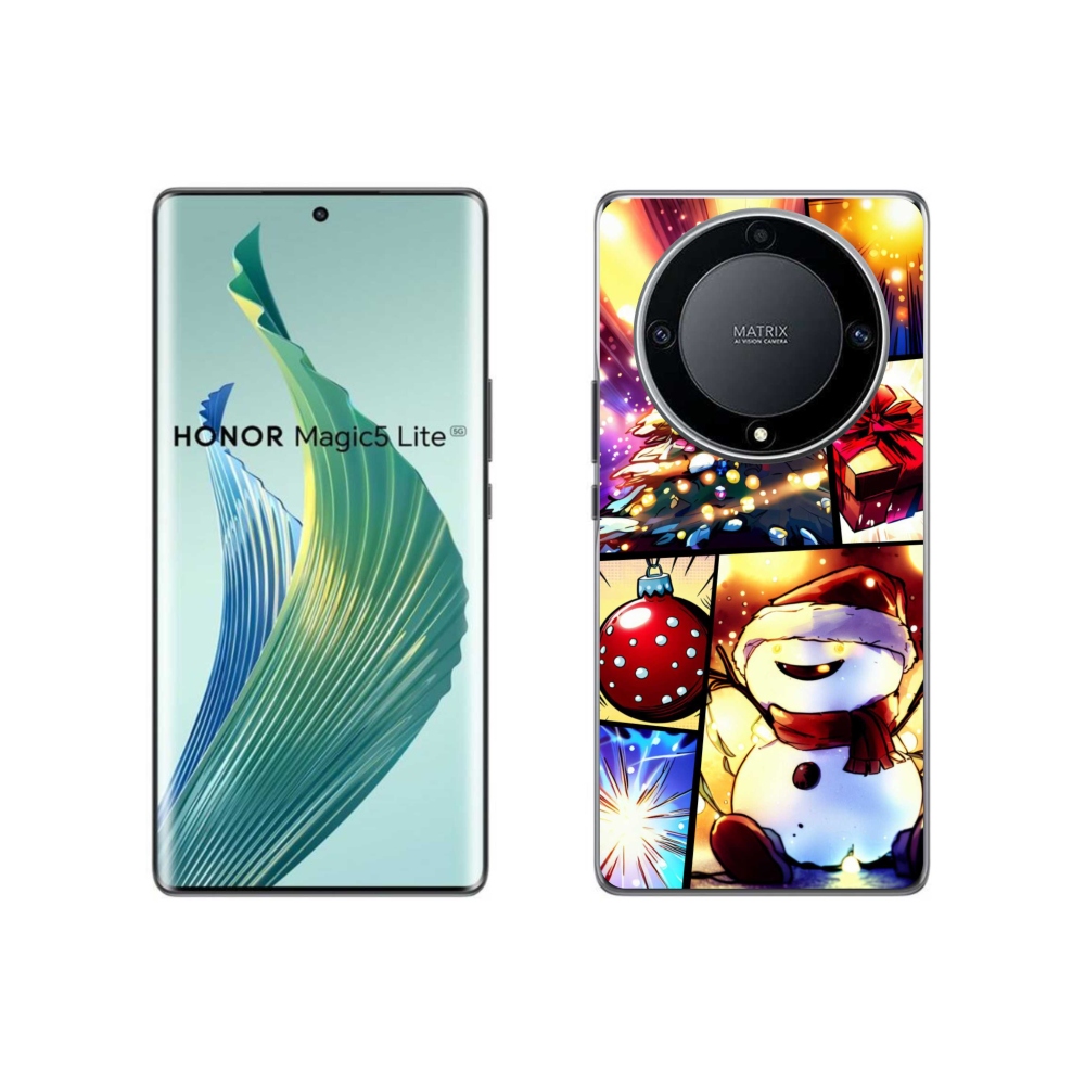 Gél borító mmCase a Honor Magic 5 Lite 5G számára - Karácsonyi motívumok 1