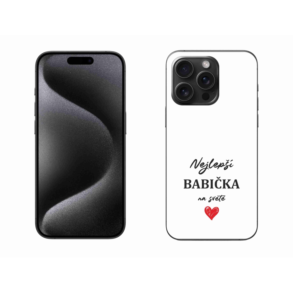 Gél borítás mmCase iPhone 15 Pro Max készülékhez - Best Grandma 1 Fehér háttér