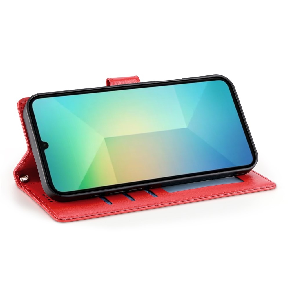 Virágos könyv tok Samsung Galaxy A07 4G készülékhez - piros