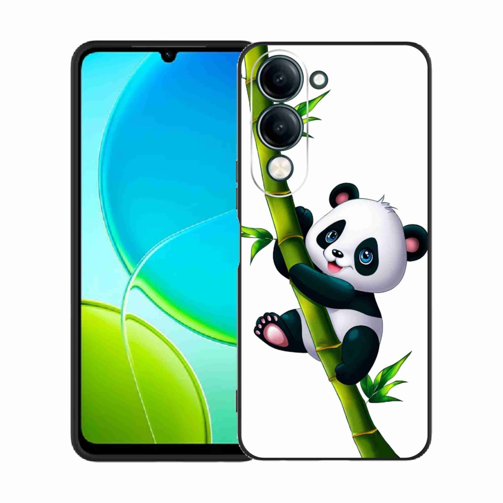 Gél borító mmCase a Vivo Y29s 5G-hez - panda a bambuszon