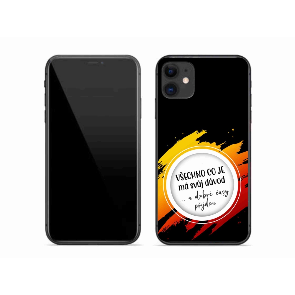 Gél borítás mmCase iPhone 11 készülékhez - idézet 3 fekete háttér