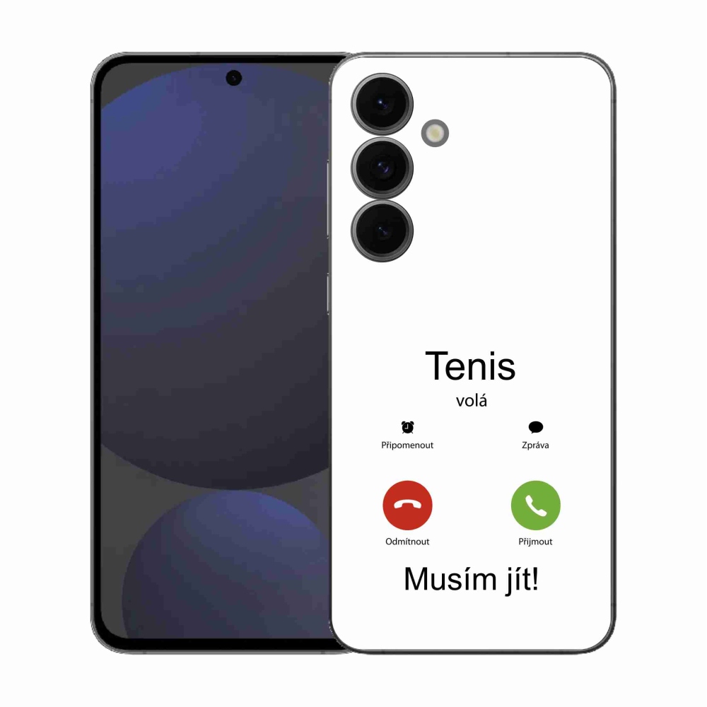 Gél borítás mmCase Samsung Galaxy S25 FE - teniszhívások fehér háttérrel