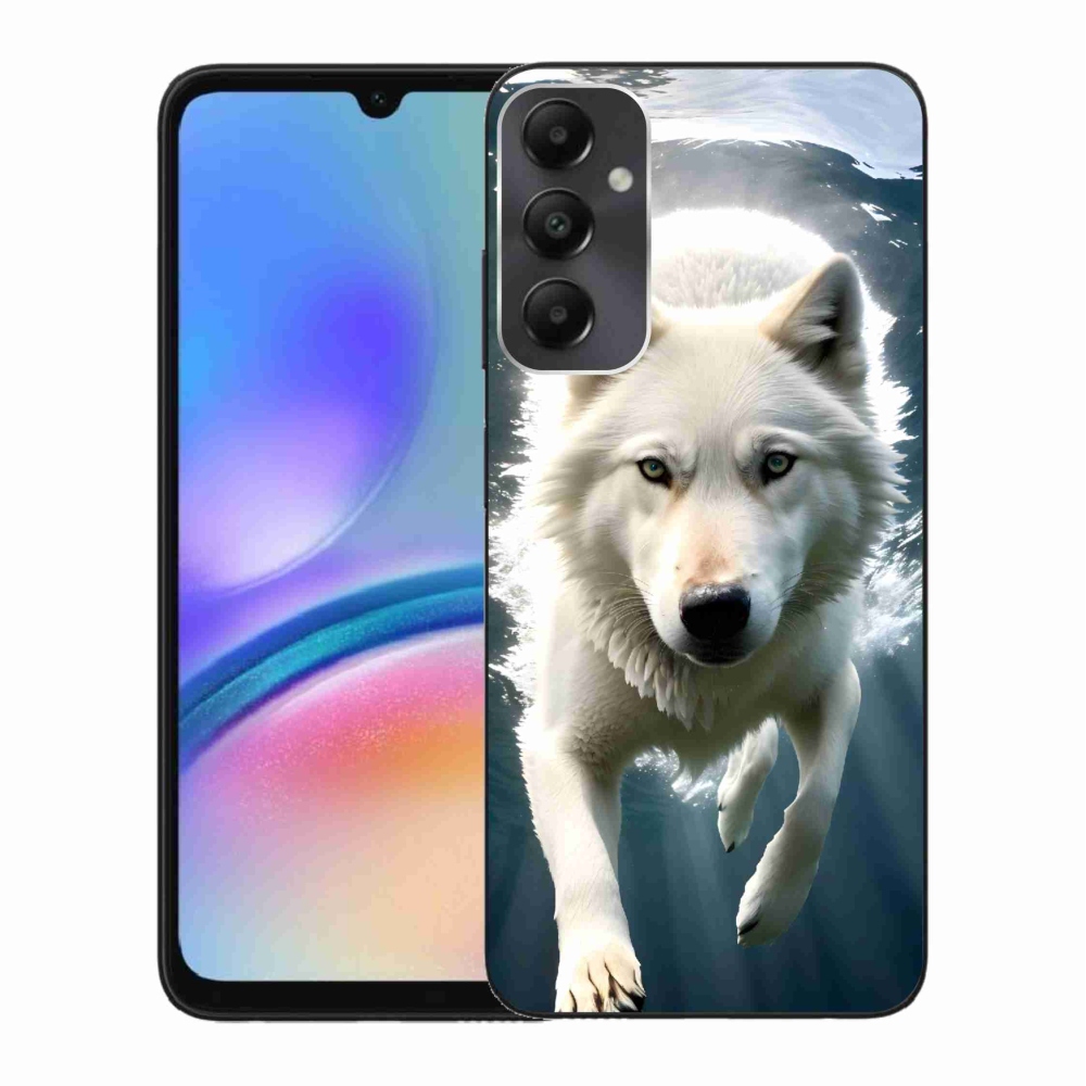 Zselés borítás mmCase Samsung Galaxy A05s készülékhez - fehér farkas