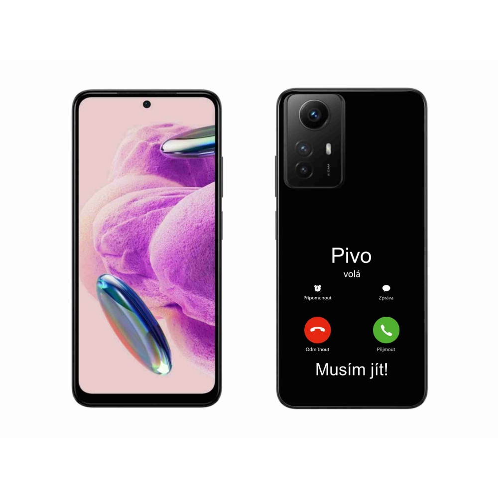 Gél borítás mmCase a Xiaomi Redmi Note 12S-hez - sör hívja a fekete hátteret