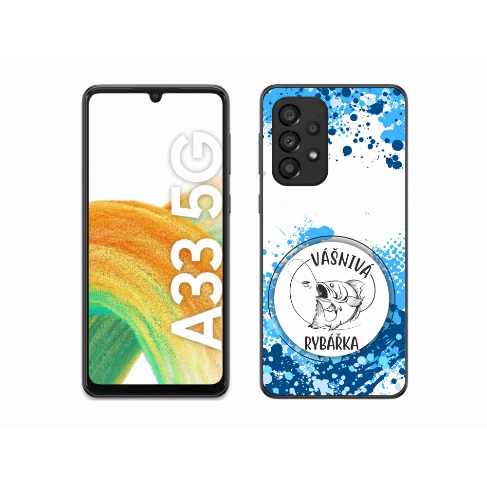 Gél borítás mmCase Samsung Galaxy A33 5G - szenvedélyes halásznő fehér háttérrel