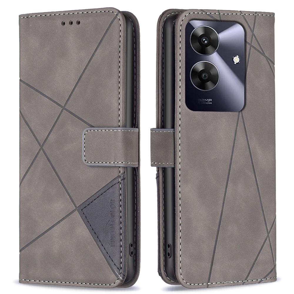 BNF háromszög alakú könyvtáska Realme Note 60-hoz - szürke