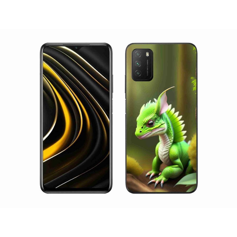 Gél borítás mmCase a Xiaomi Poco M3-hoz - zöld sárkány