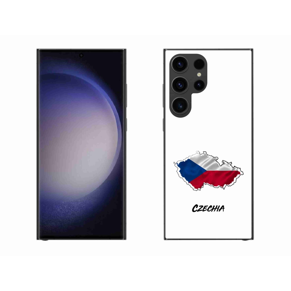 Gél védőhuzat mmCase Samsung Galaxy S23 Ultra 5G - Csehország fehér háttér