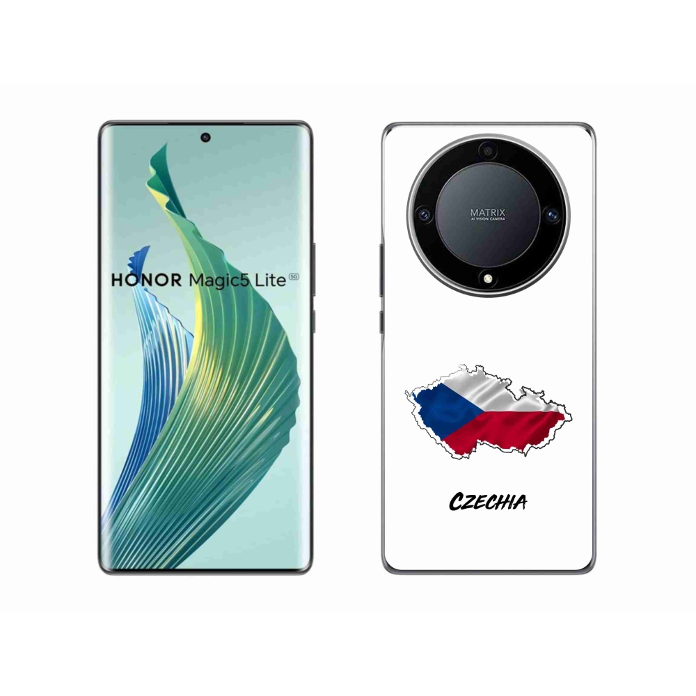 Gél borító mmCase a Honor Magic 5 Lite 5G készülékhez - Csehország fehér háttér