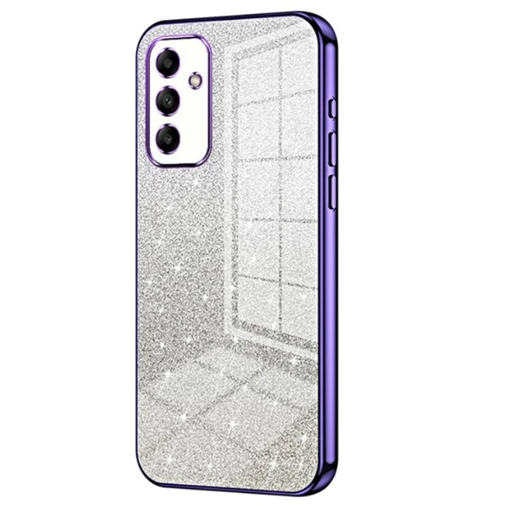 Vágott zselés csillogó tok Samsung Galaxy A05s készülékhez - lila