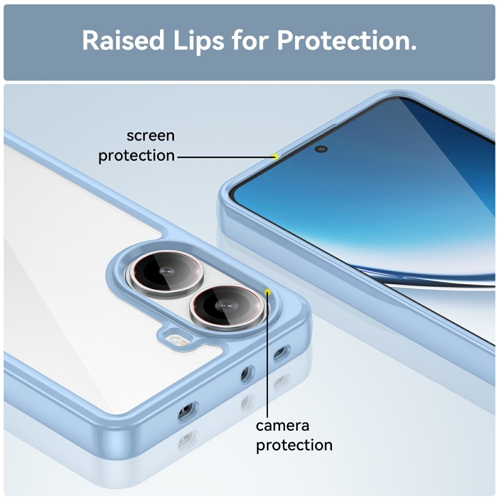 Gél tok rögzített hátlappal Xiaomi Poco X7 Pro 5G számára - kék