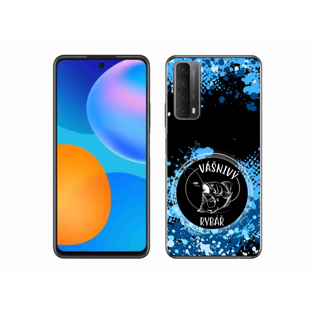 Gél borítás mmCase a Huawei P Smart (2021) - szenvedélyes halász fekete háttérrel