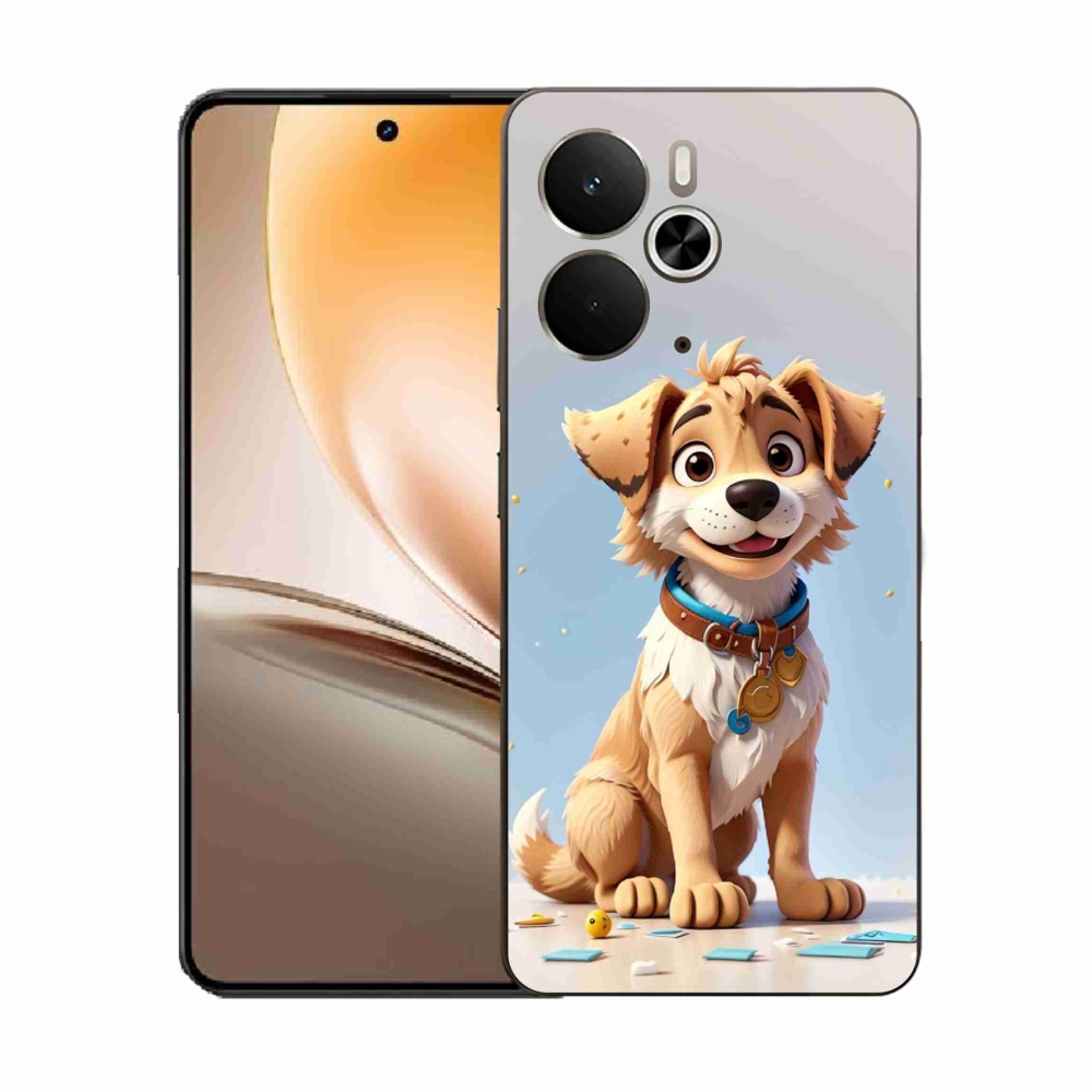 Gél borító mmCase a Realme 14 5G készülékhez - rajzfilm kiskutya