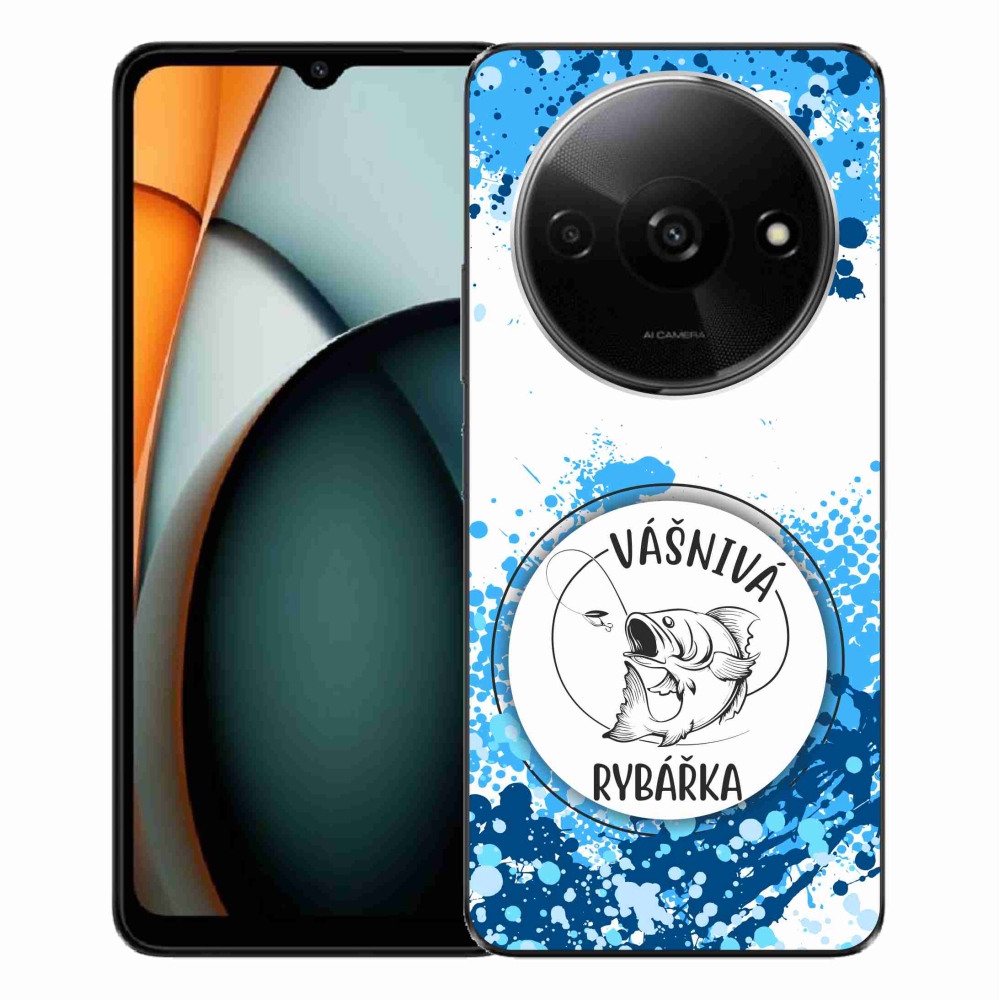 Gél borító mmCase a Xiaomi Redmi A3-hoz - szenvedélyes halász fehér háttérrel