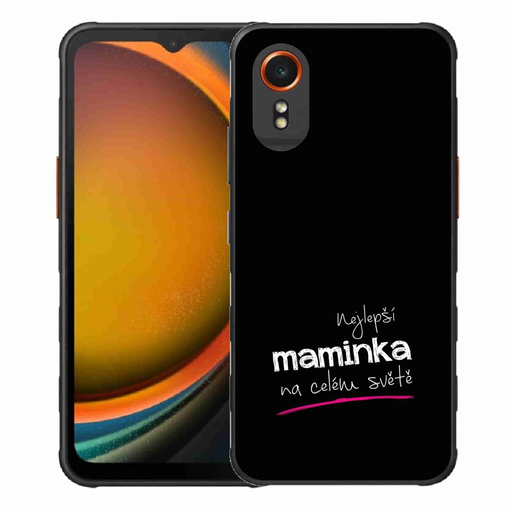 Gél borító mmCase a Samsung Galaxy Xcover 7 - legjobb anya 4 fekete háttérrel