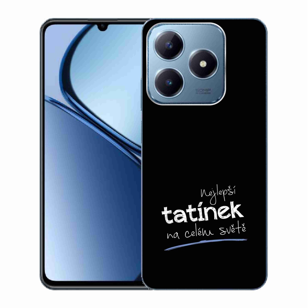 Gél borítás mmCase a Realme C63-on - legjobb apuci 4 fekete háttérrel