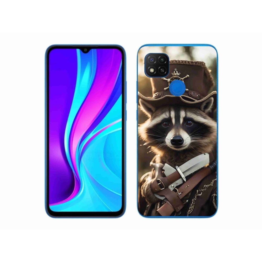 Gél borító mmCase a Xiaomi Redmi 9C-hez - mosómedve egyenruhában