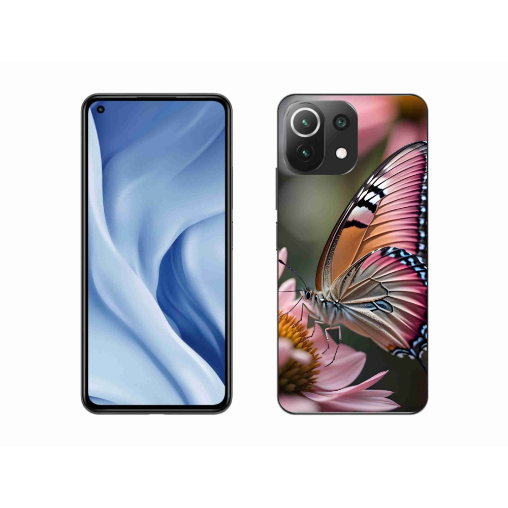 Gél borítás mmCase a Xiaomi Mi 11 Lite 4G/5G-hez - színes pillangó