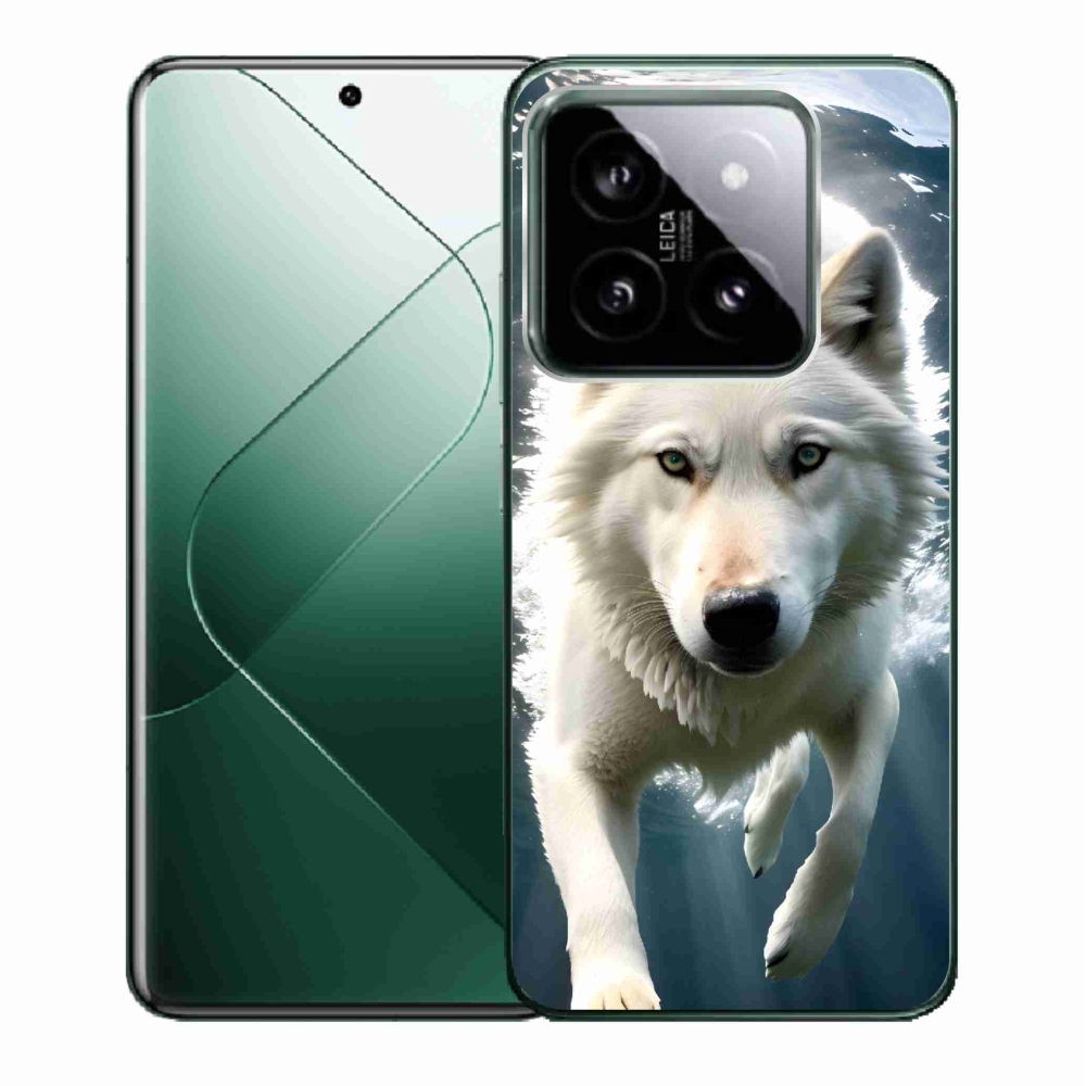 Gél borítás mmCase a Xiaomi 14-hez - fehér farkas
