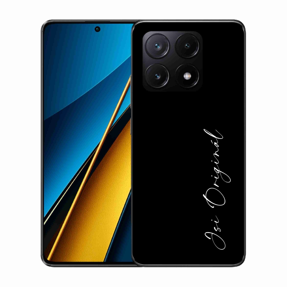 Gél borító mmCase a Xiaomi Poco X6 Pro 5G-hez - te vagy az eredeti fekete háttér