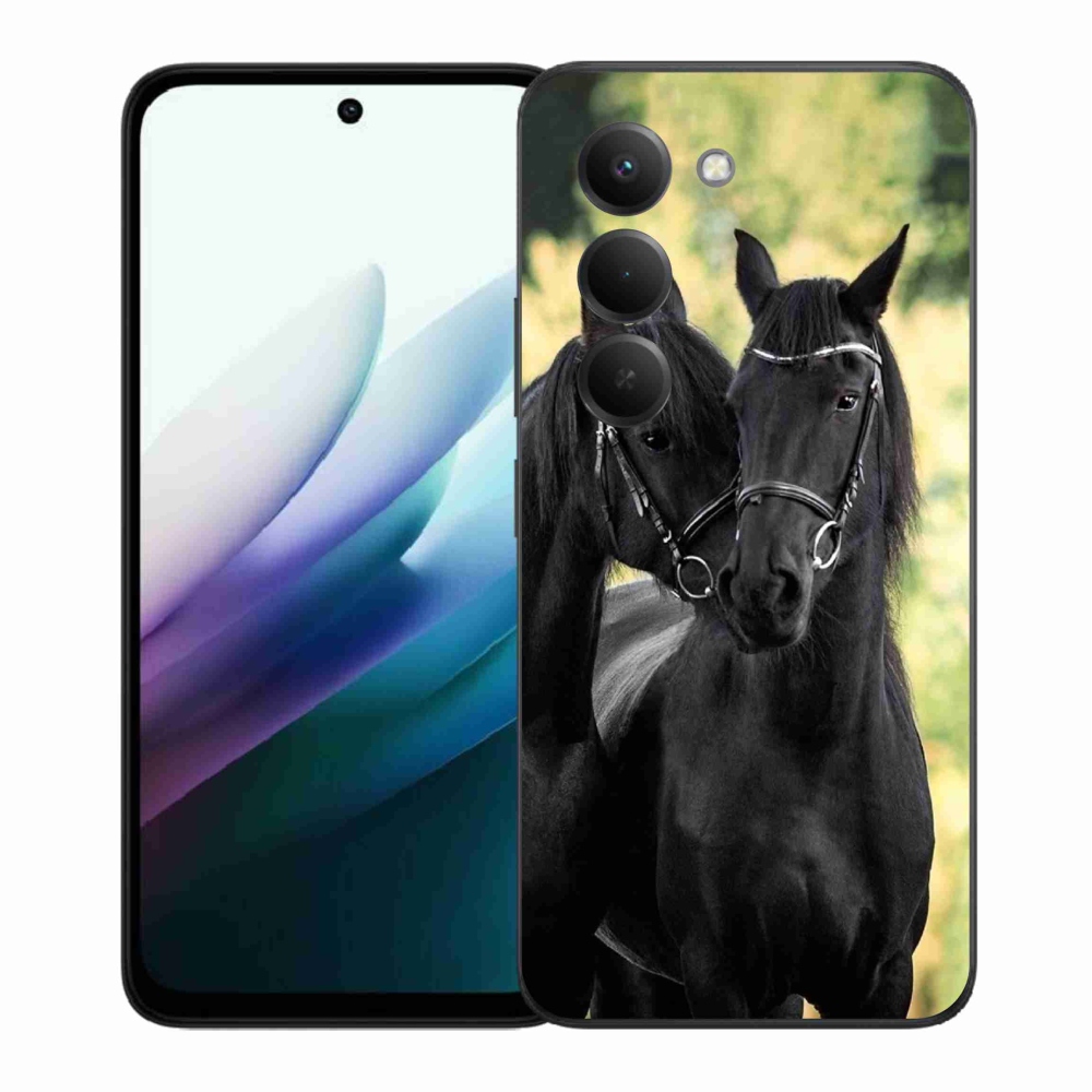 Gél borítás mmCase a Xiaomi Redmi 15 4G/5G (171mm) - két fekete ló