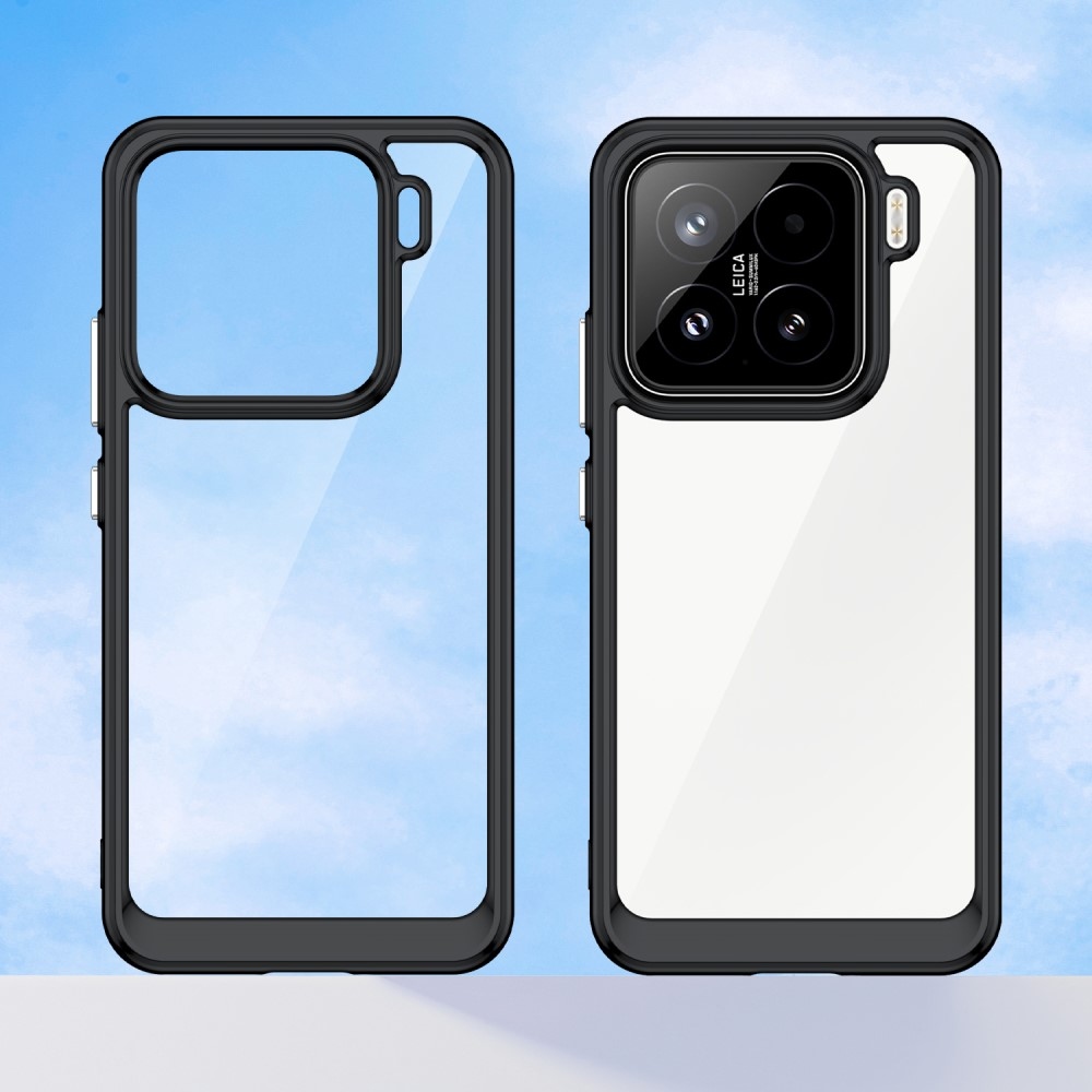 Gél tok fix hátlappal Xiaomi 15-hez - fekete