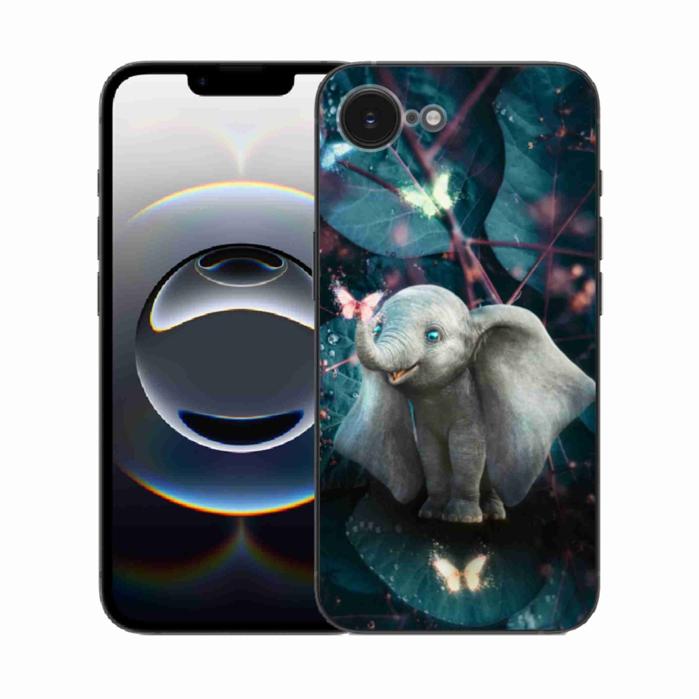 Zselés borítás mmCase iPhone 16e készülékhez - aranyos elefánt
