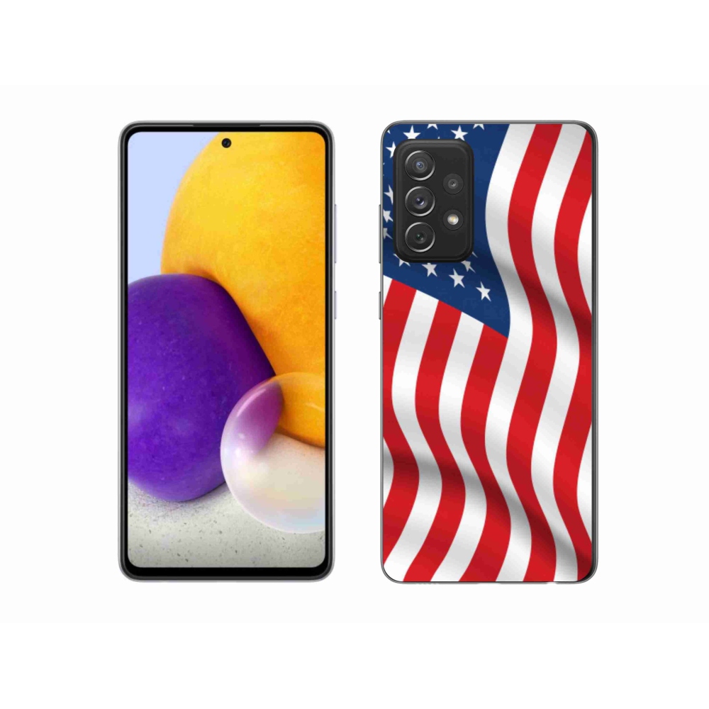 Gél védőhuzat mmCase Samsung Galaxy A72/A72 5G - amerikai zászlóhoz