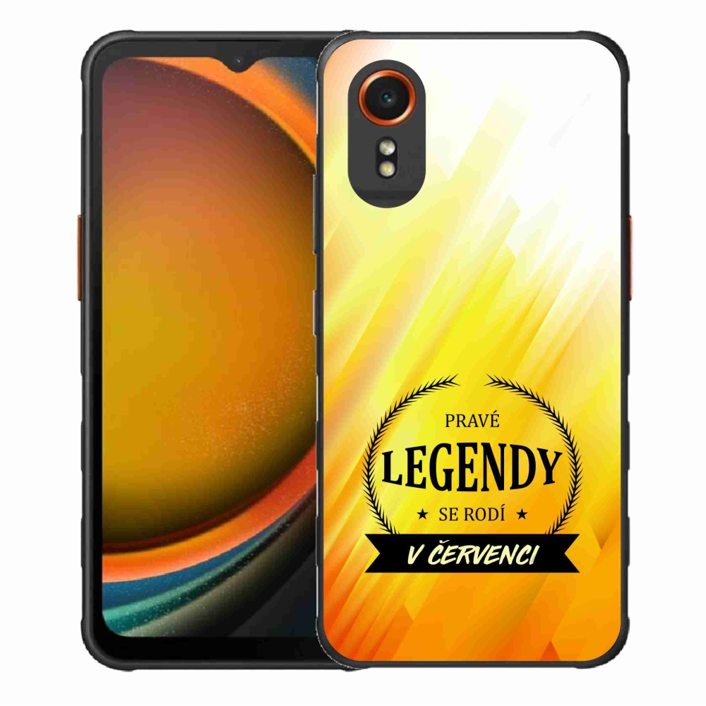 Gél borítás mmCase Samsung Galaxy Xcover 7 - Legends in July sárga háttérrel