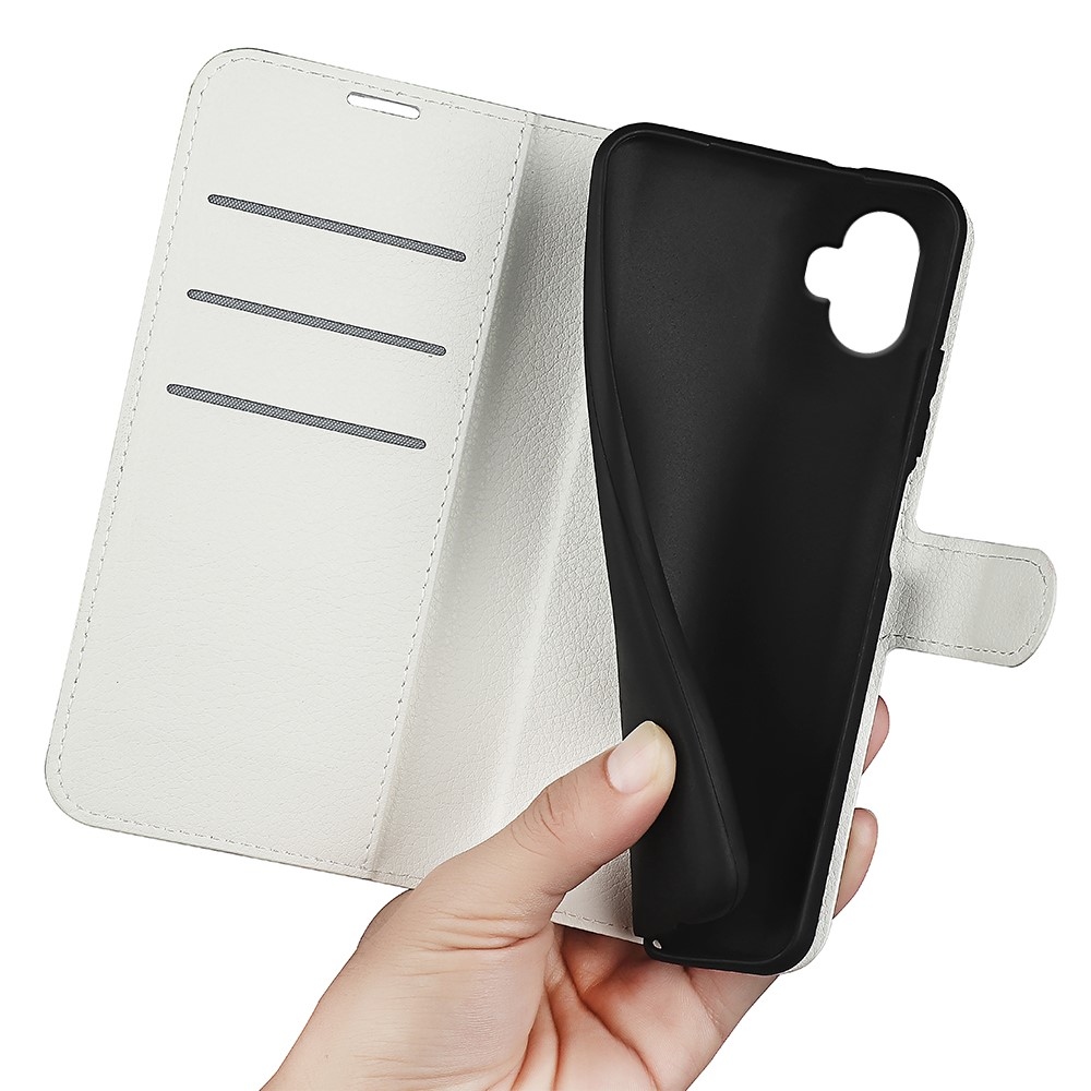 Litchi könyv tok Samsung Galaxy Xcover 7 Pro készülékhez - fehér