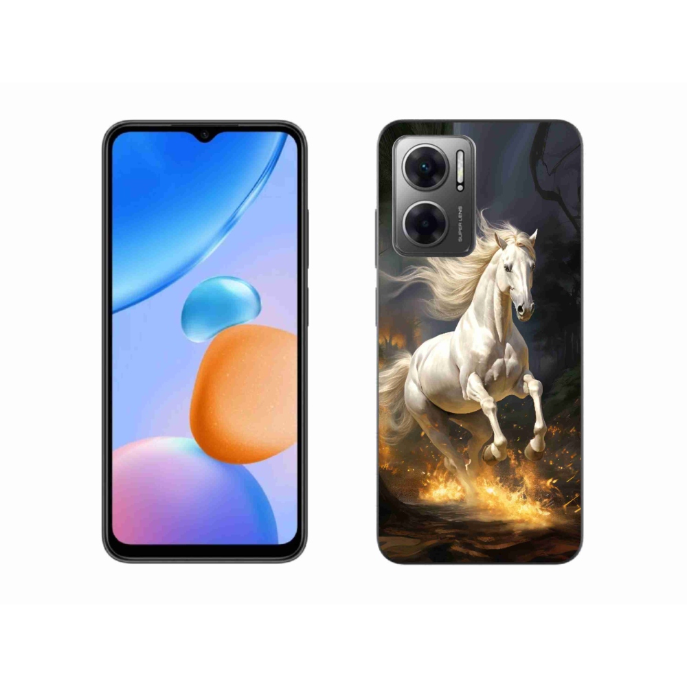 Gél borítás mmCase a Xiaomi Redmi 10 5G-hez - fehér ló 2