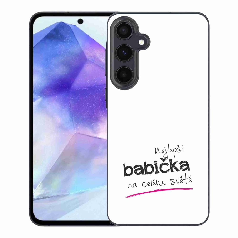 Gél borító mmCase Samsung Galaxy A55 5G - a legjobb nagymama 4 fehér háttérrel