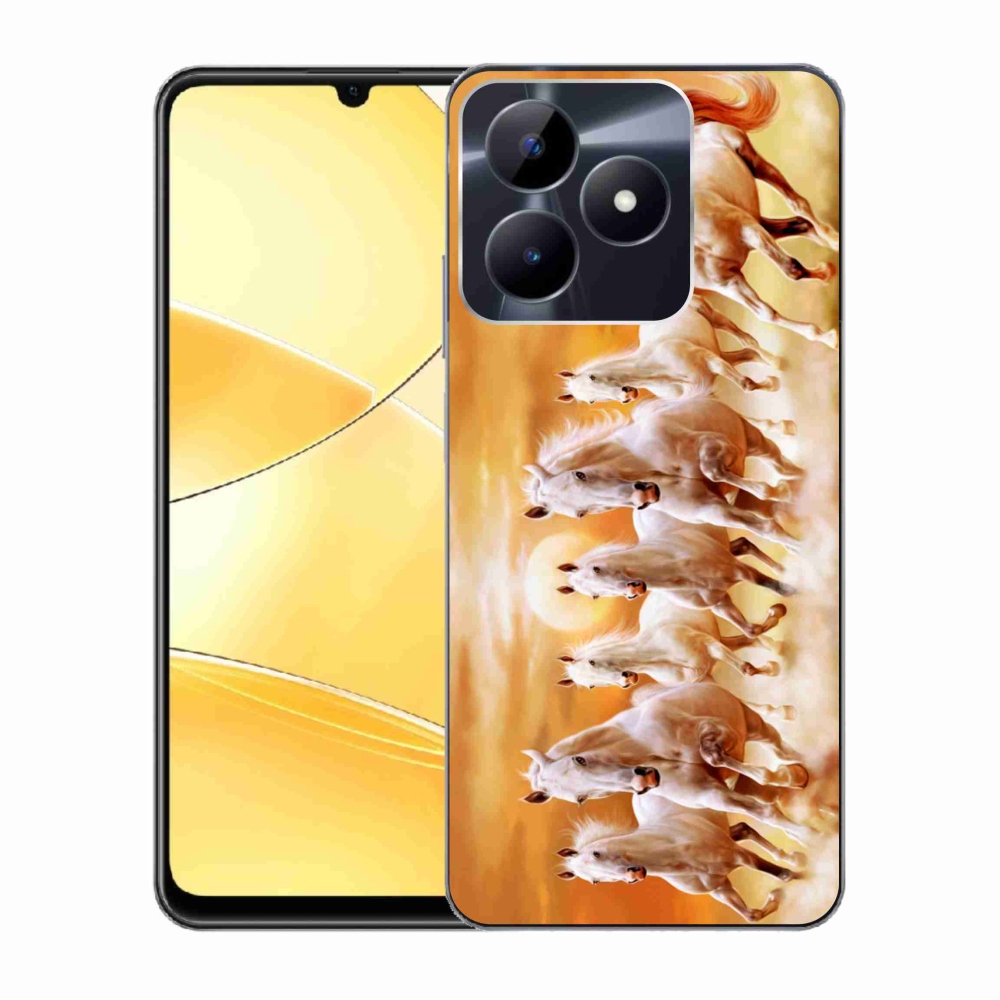Gél tok mmCase a Realme C51/C53 készülékhez - lovak 2