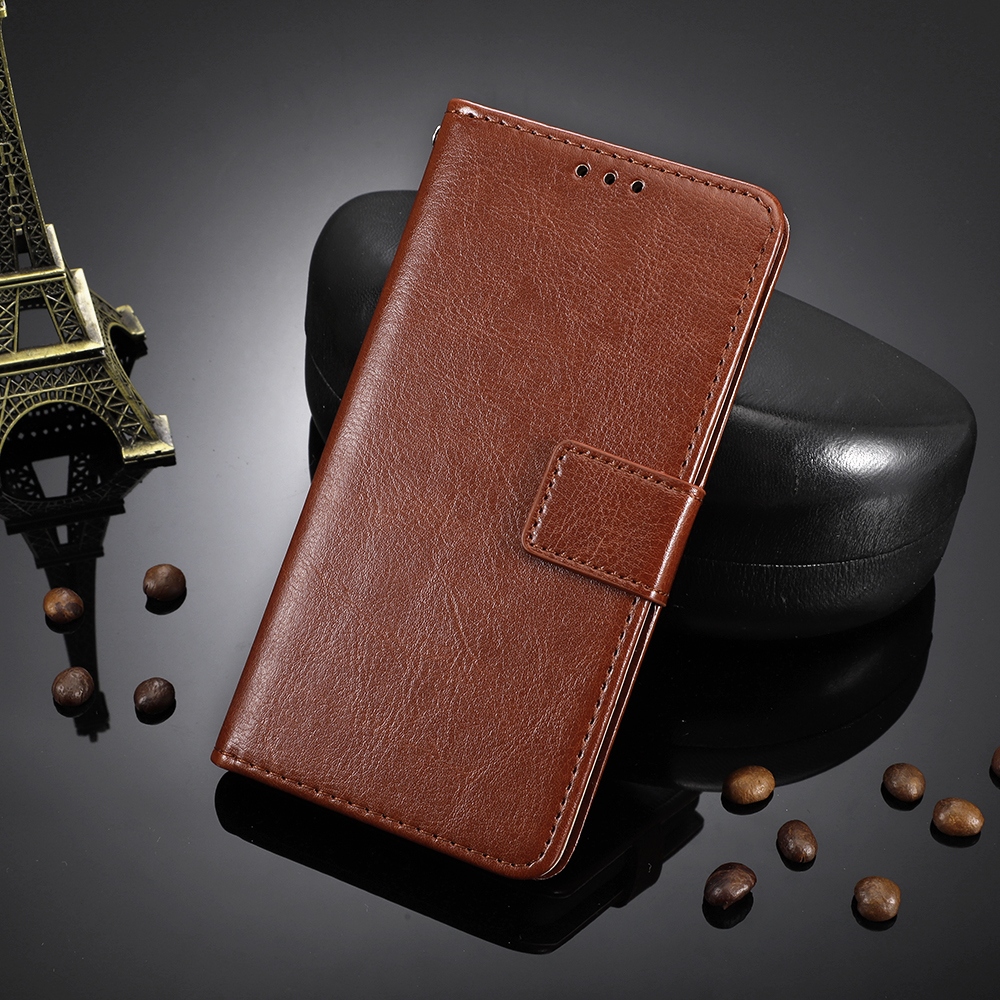 Őrült könyv tok a Xiaomi Poco F7 5G-hez - barna színű