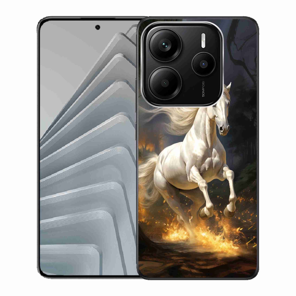 Gél borítás mmCase a Xiaomi Redmi Note 14 5G-hez - fehér ló 2