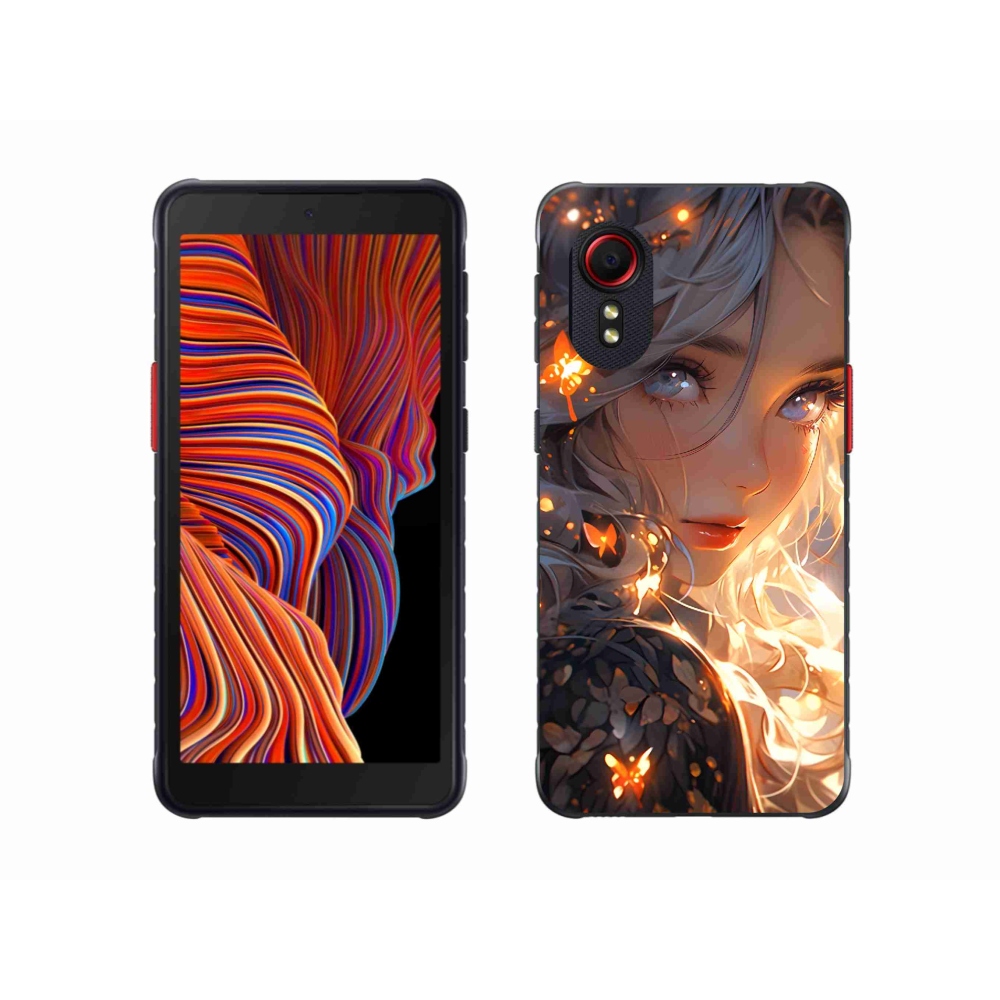 Gél borító mmCase Samsung Galaxy Xcover 5 készülékhez - lány és pillangók