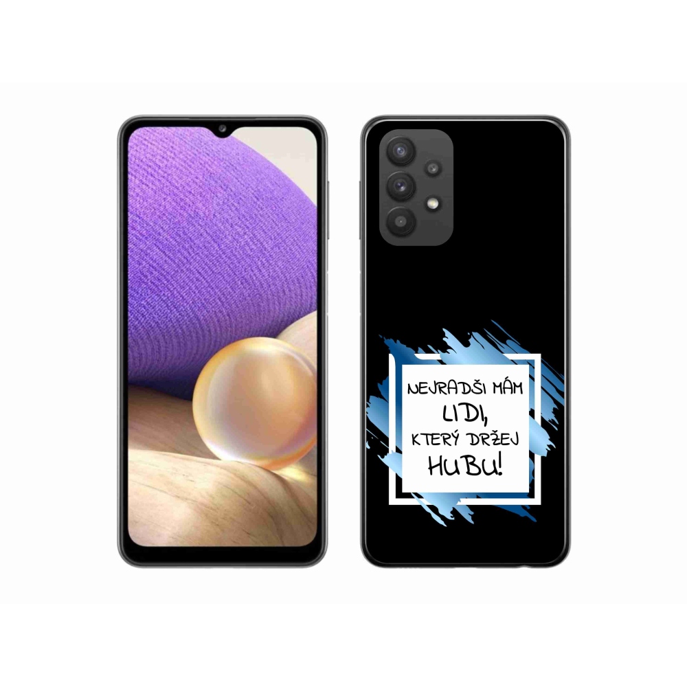 Gél borító mmCase Samsung Galaxy A32 5G - vicces szöveg 7 fehér és fekete háttérrel