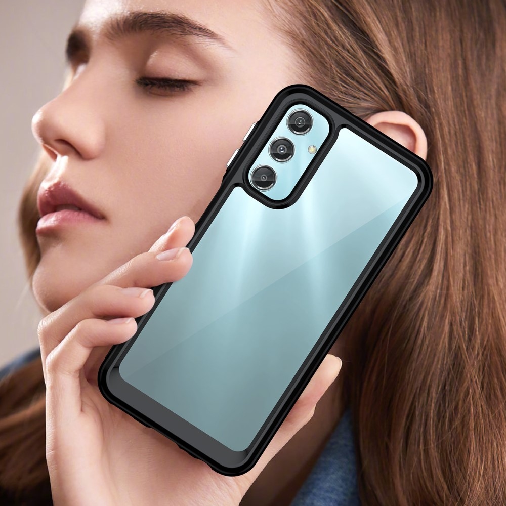 Gél tok fix hátlappal Samsung Galaxy A25 5G készülékhez - fekete