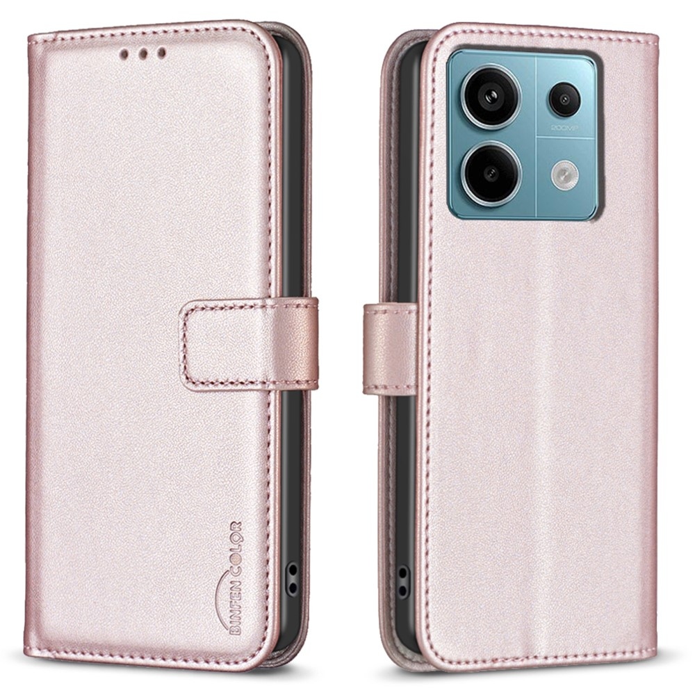 BNF könyv tok Xiaomi Redmi Note 13 Pro 4G/Poco M6 Pro - rózsaarany színben