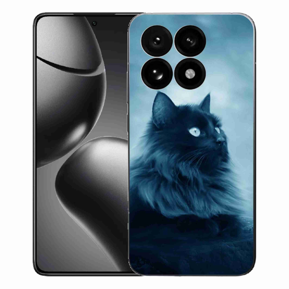 Zselés borítás mmCase a Xiaomi 15T-hez - fekete macska 1