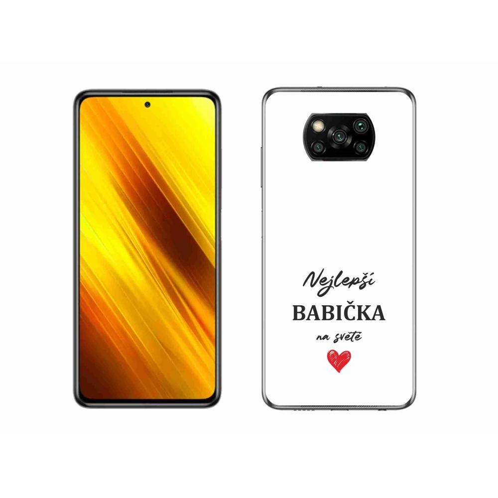 Gél borító mmCase a Xiaomi Poco X3 Pro számára - legjobb nagymama 1 fehér háttér
