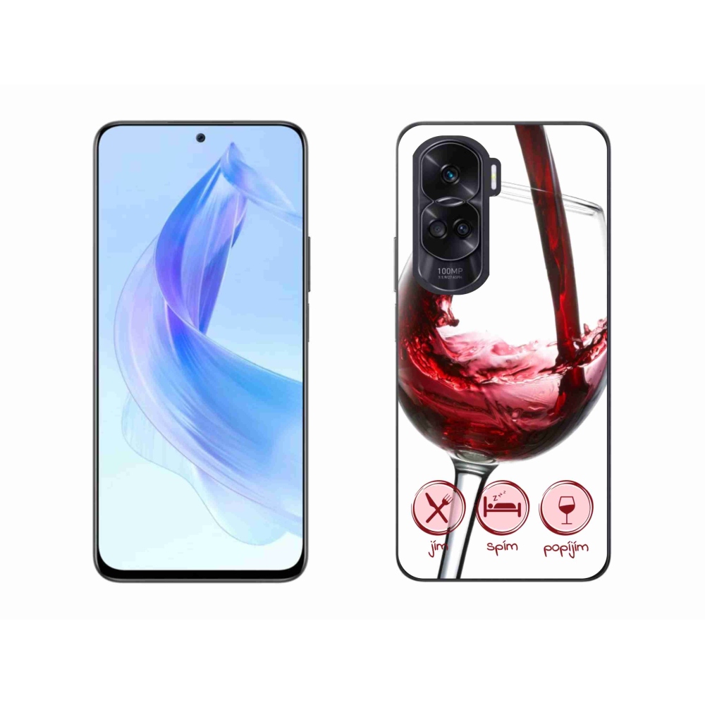 Gél tok mmCase a Honor 90 Lite-hoz - borospohár piros