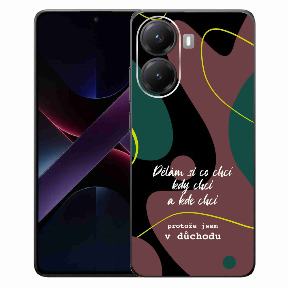 Gél borító mmCase a Xiaomi Poco X7 Pro 5G számára - vicces szöveg 10 fekete háttér