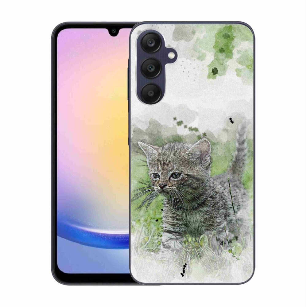 Gél borító mmCase Samsung Galaxy A25 5G - aranyos cica 1