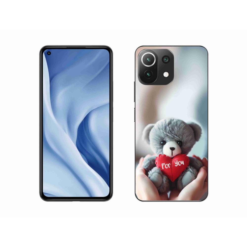 Gél borítás mmCase a Xiaomi Mi 11 Lite 4G/5G-hez - mackó a szerelmesek számára