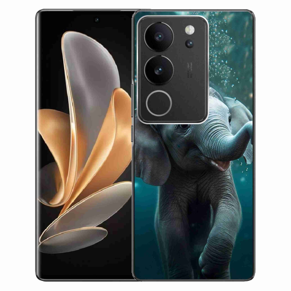 Zselés borítás mmCase a Vivo V29 5G készülékhez - elefánt a víz alatt