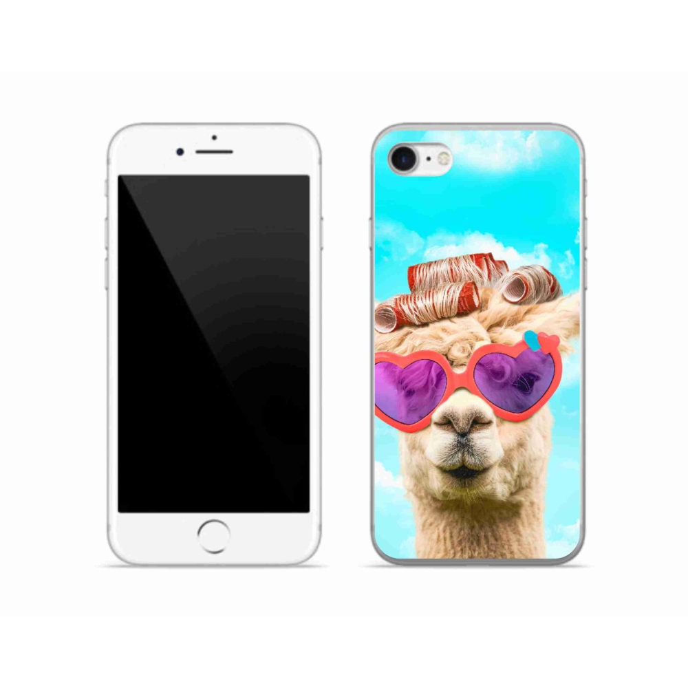 Zselés borítás mmCase iPhone SE (2020) - szemüveges láma