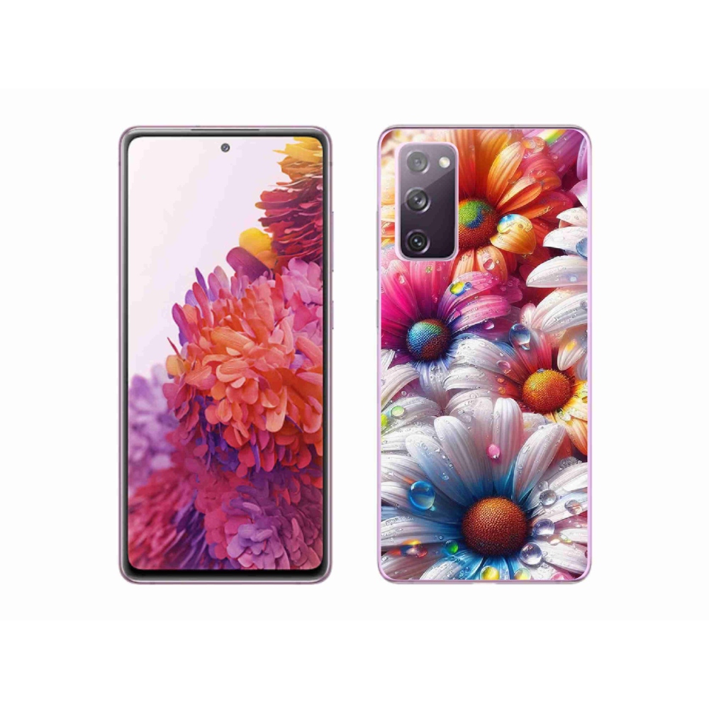 Zselés borítás mmCase Samsung Galaxy S20 FE készülékhez - színes margaréták